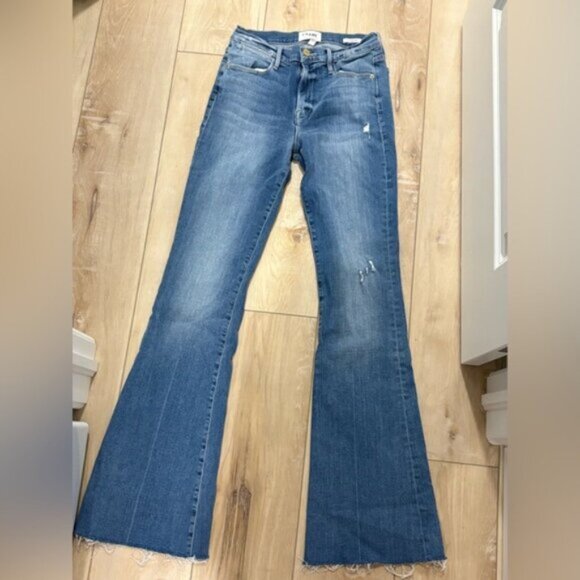FRAME- HIGH RISE FLARE JEANS “le high flare” - Picture 2 of 6